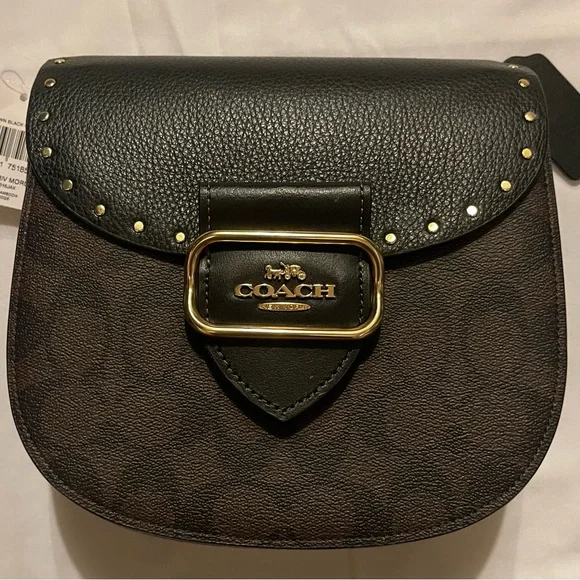 Coach Morgan Saddle Bag w/ Signature Canvas. NWT - Picture 5 of 5